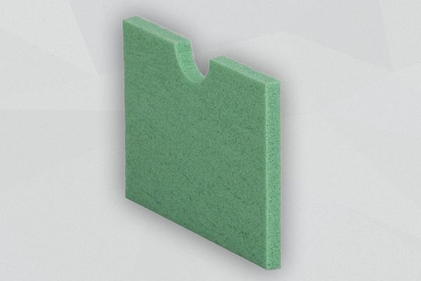 Grüne Platte Schwingungsisolierungen stehend