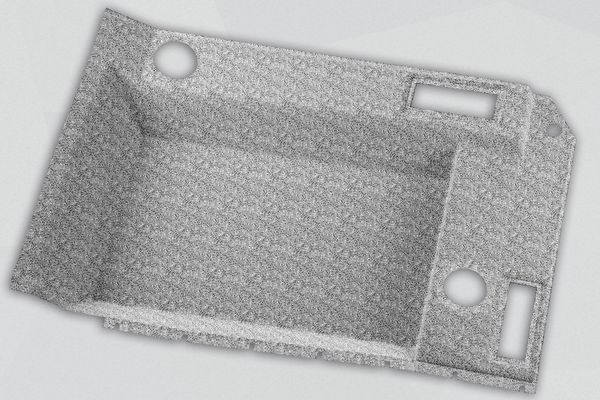 Gegoten vliesonderdeel hemelbekleding cabine mobiele kraan Gegoten vliesonderdeel hemelbekleding cabine mobiele kraan